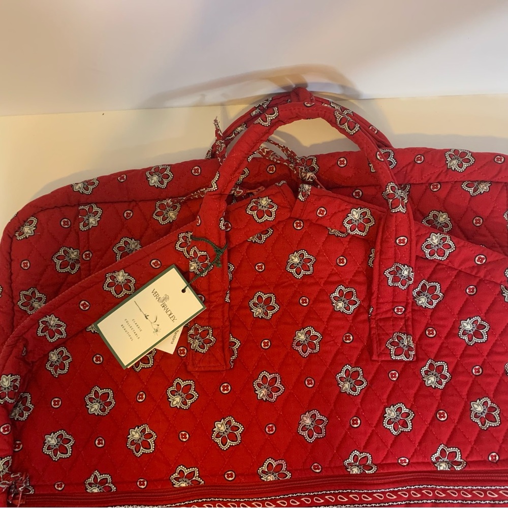 NWT Vera Bradley Red Bandana Garment Bag